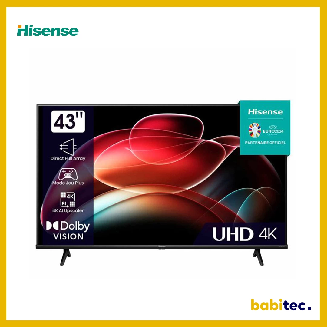 Hisense SMART TV LED - 43" Full HD - H43A4KS - VIDAA - Noir - Garantie 12 Mois