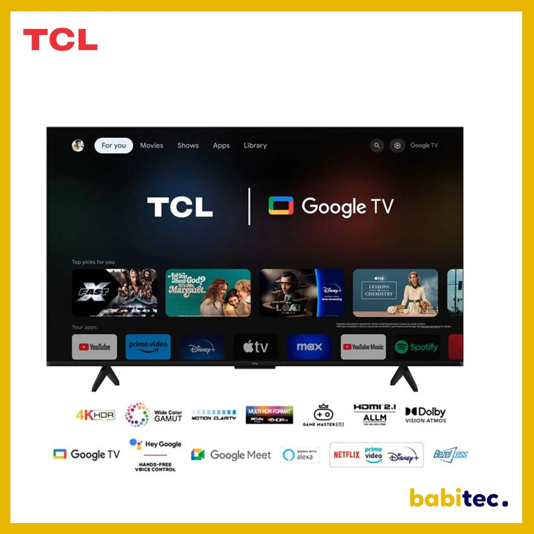 TCL TV 65'' - 65P755 - 4K UHD/HDR 10+/GOOGLE TV/DOLBY ATMOS/SLIM-UNIBODY/DTS VIR