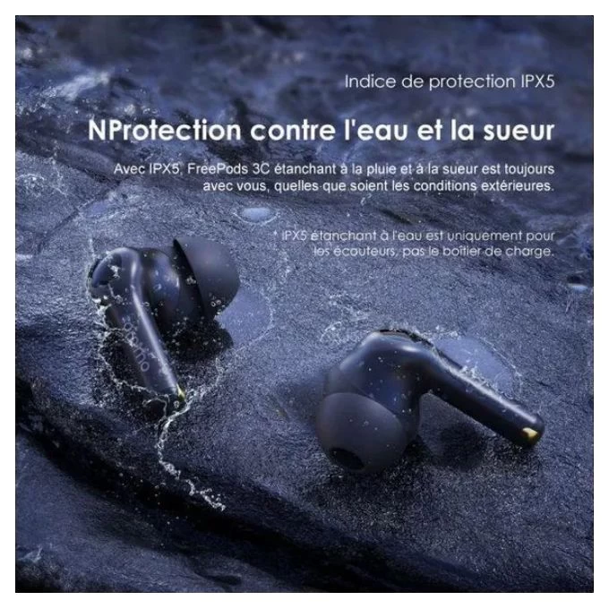 Oraimo Écouteurs Sans Fil ENC FreePods 3C Avec Voix Claire Pendant Les Appels Et